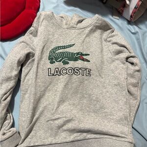 Lacoste Heather Gray Hoodie kids